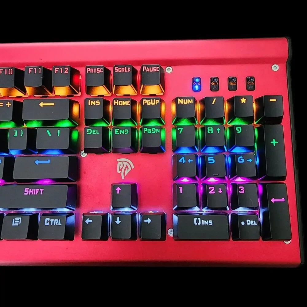 ​EasySMX SI-2029 Mechanical Gaming Keyboard RGB Backlit Red Aluminum Wired USB